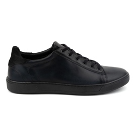 Olivier Scarpe stringate da uomo in pelle 472KNT, nere nero
