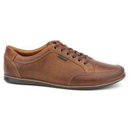 Olivier Scarpe casual da uomo in pelle 410KNT marrone
