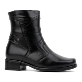Olivier Stivaletti isolanti in pelle da donna con cerniera 888BB, neri nero