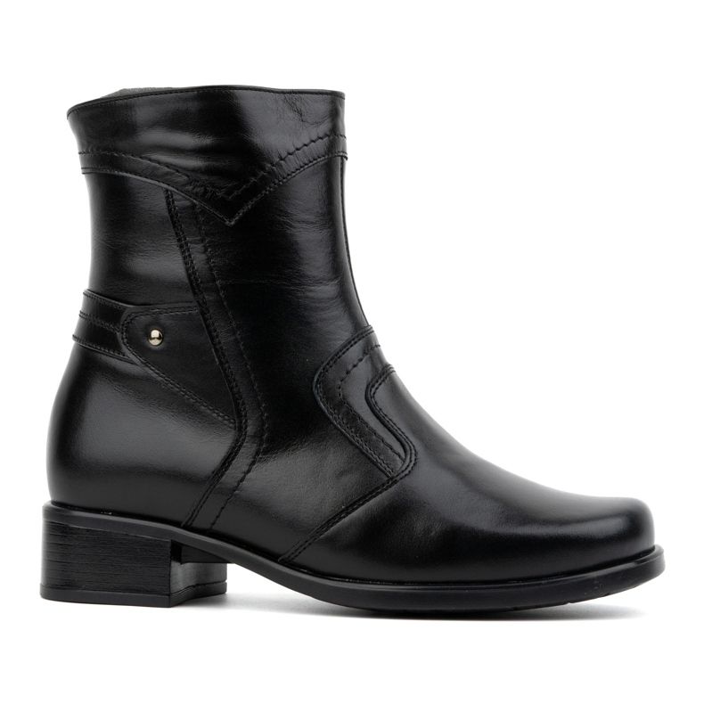 Olivier Stivaletti isolanti in pelle da donna con cerniera 888BB, neri nero