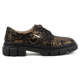 Olivier Scarpe da donna in pelle con suola spessa, fiori, 1.134 PLN multicolore