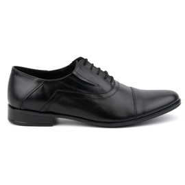 Olivier Scarpe formali da uomo in pelle, eleganti stringate 290LU, colore nero