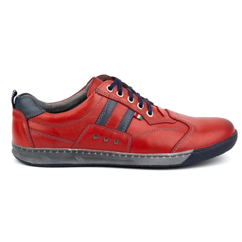 Scarpe in pelle da uomo rosso intenso 28KAM KAMPOL