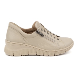 Olivier Scarpe da donna in pelle con suola spessa 1236, beige
