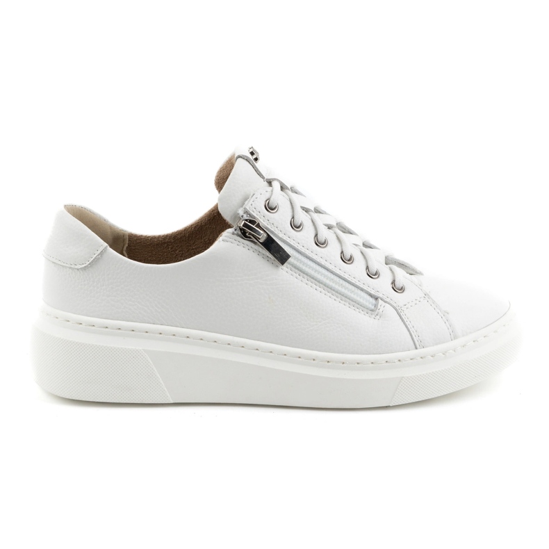 Olivier Scarpe da donna in pelle, sneakers bianche Style 1238 bianca