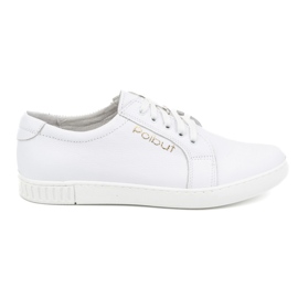 Polbut Scarpe da uomo in pelle 320/2 bianche bianco