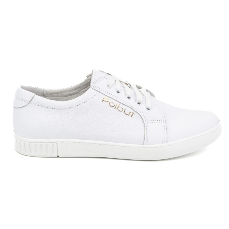 Polbut Scarpe da uomo in pelle 320/2 bianche bianca