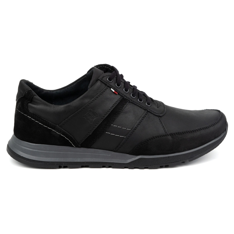 Olivier Scarpe stringate da uomo in pelle Sport Style 310GT, nere nero