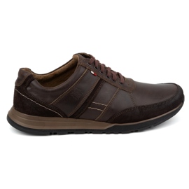 Olivier Scarpe stringate da uomo in pelle Sport Style 310GT marrone