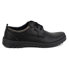 Olivier Scarpe casual stringate da uomo in pelle 309GT, nere nero