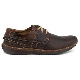 Olivier Scarpe Casual da Uomo in Pelle Modello 308GT, Marrone