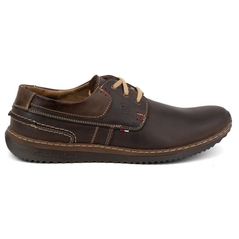 Olivier Scarpe Casual da Uomo in Pelle Modello 308GT, Marrone