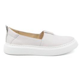 WASAK Scarpe da donna in pelle, décolleté slip-on 0711W, bianco
