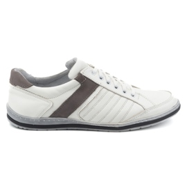KOMODO Scarpe da uomo realizzate in pelle bianca 236K