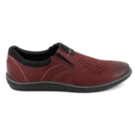 Joker Scarpe da uomo, mocassini in pelle 937L, bordeaux rosso