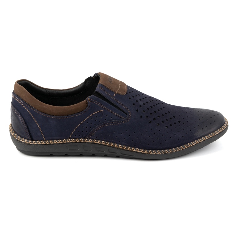 Joker Scarpe da uomo, mocassini in pelle 937L, colore blu navy