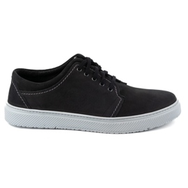 Joker Scarpe casual da uomo in pelle 894J, nere e grigie nero