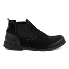 Olivier Stivaletti Chelsea slip-on da uomo in pelle 925MA Sw, neri nero