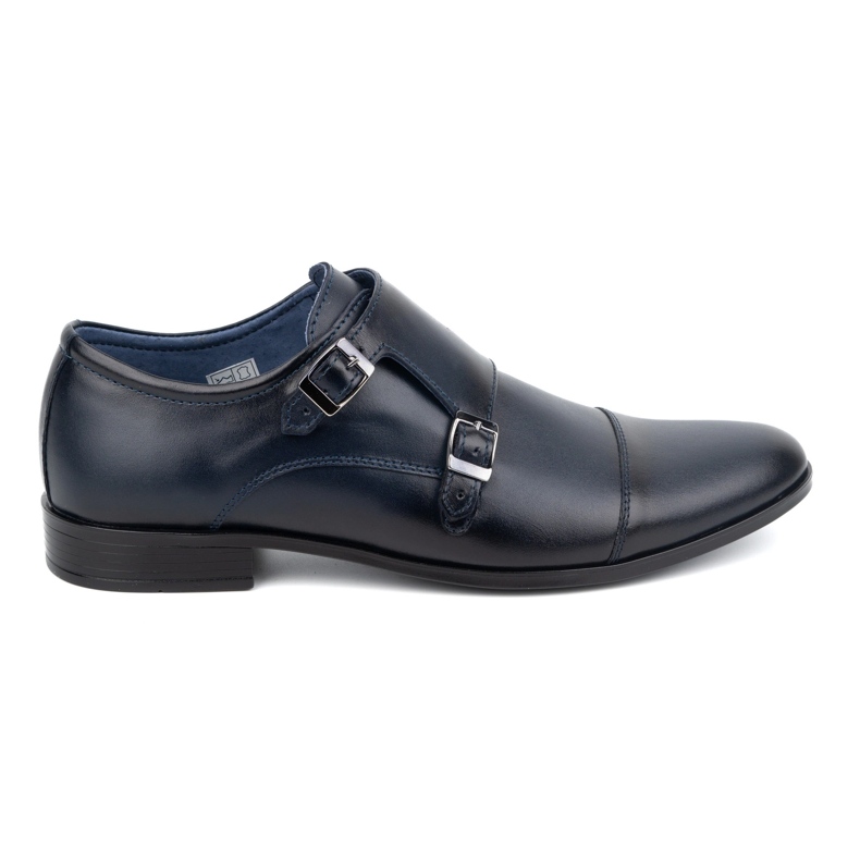 Olivier Scarpe formali Monki 306LU in pelle, blu navy