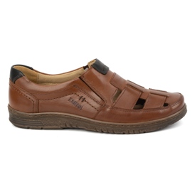 Kampol Scarpe casual da uomo in pelle 86KAM, grana marrone