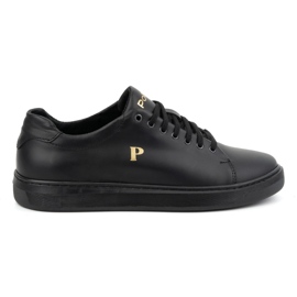 Sneakers da uomo in pelle POLBUT 2127 nero