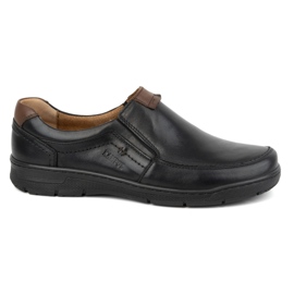 Kampol Scarpe slip-on casual da uomo in pelle 58KAM, nere nero