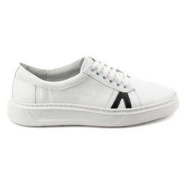 KOMODO Scarpe casual da uomo in pelle 910/2 bianche bianco