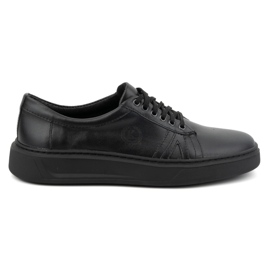 KOMODO Scarpe casual da uomo in pelle 910/2 nere nero