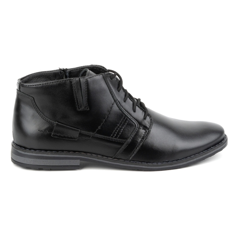 Olivier Stivaletti da uomo in pelle, stringati bassi, 902KZ, neri nero