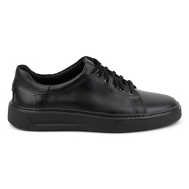 KOMODO Scarpe stringate da uomo in pelle 930K, nere nero