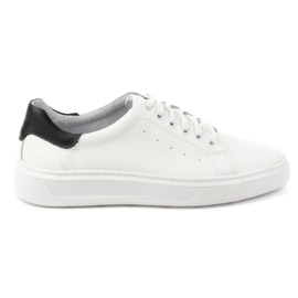 KOMODO Scarpe da uomo in pelle 930K bianche bianco