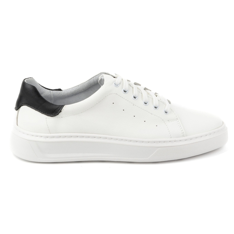 KOMODO Scarpe da uomo in pelle 930K bianche bianca