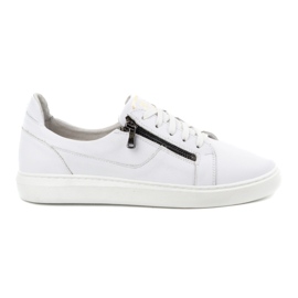 POLBUT 2125 scarpe casual da uomo bianche realizzate in pelle naturale bianco