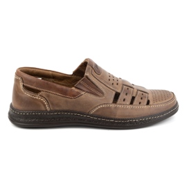 Joker Scarpe slip-on casual da uomo in pelle 893/J marrone