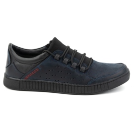 Olivier Scarpe stringate da uomo in pelle 287KZ, blu navy