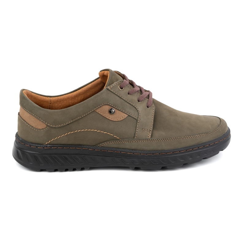 Olivier Scarpe casual in pelle da uomo 960MA, verde