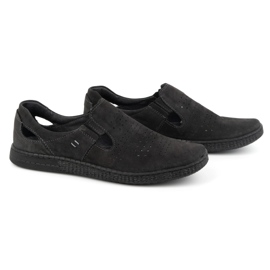 KOMODO Mocassino da uomo in pelle 864 Nero