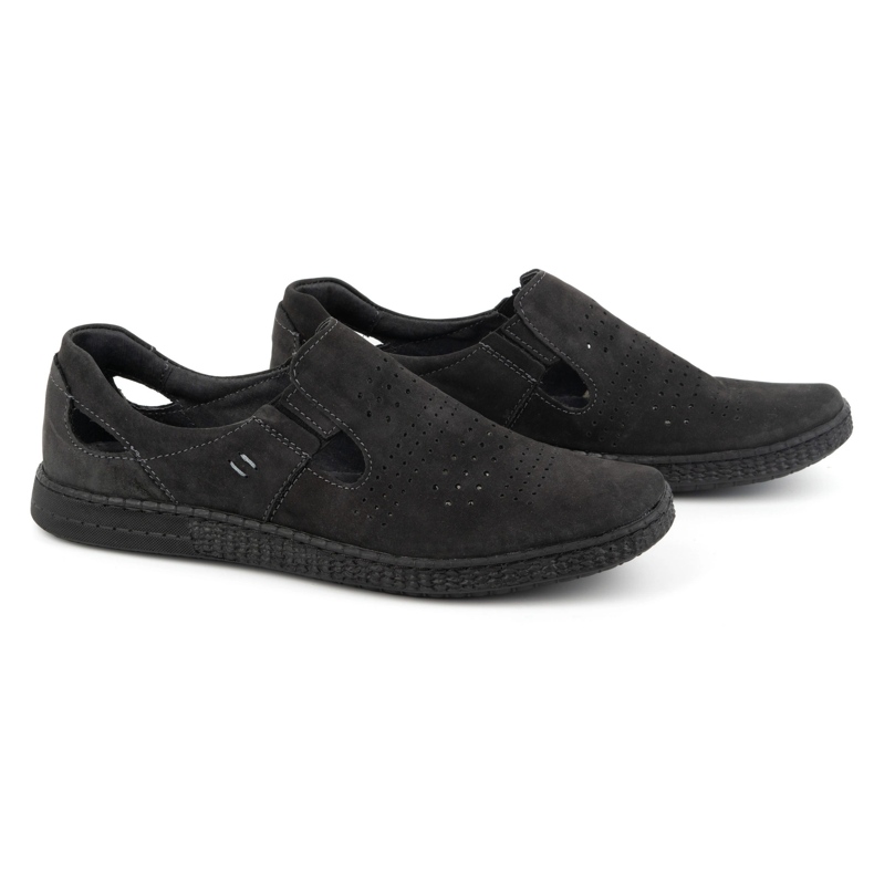 KOMODO Mocassino da uomo in pelle 864 Nero
