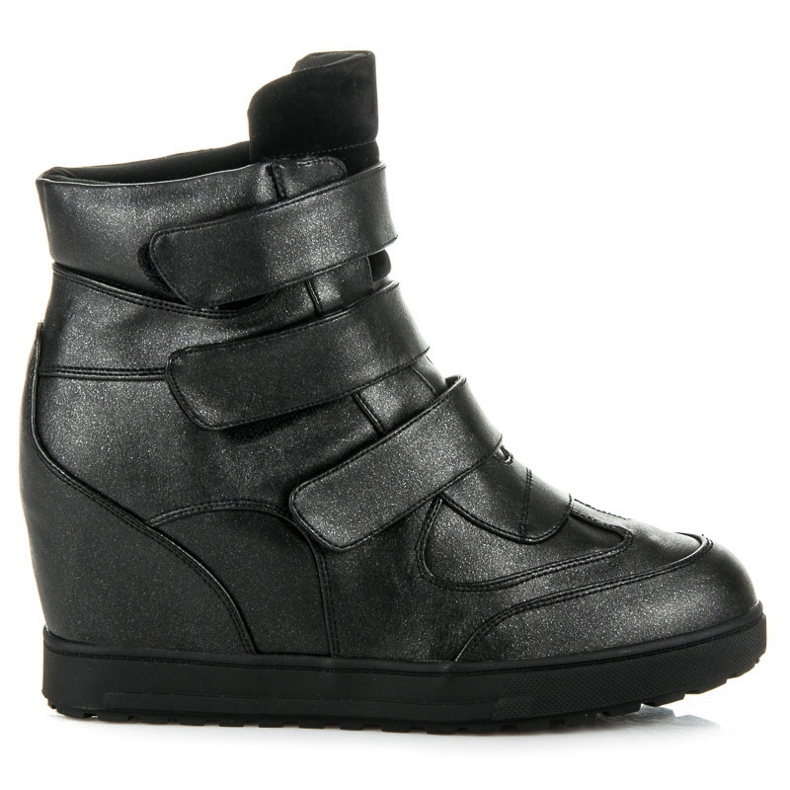 J. Star Sneakers con zeppa alta nero