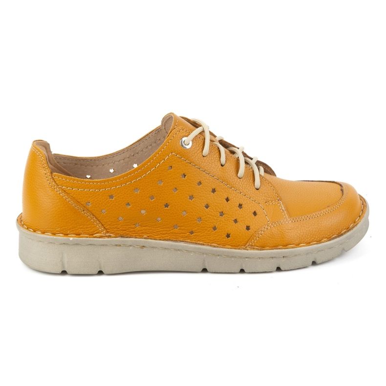 Kampol Scarpe da donna in pelle 403/83 arancione arancia