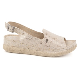 Olivier Sandali da donna in pelle 1218, beige