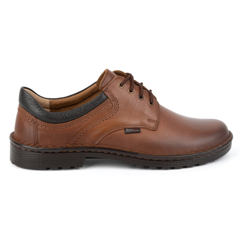 Kampol Scarpe casual da uomo in pelle 11/C1 marrone