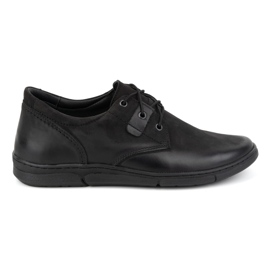 Olivier Scarpe casual con rialzo da uomo stringate, pelle, 237KZ+2,5 cm, nere nero