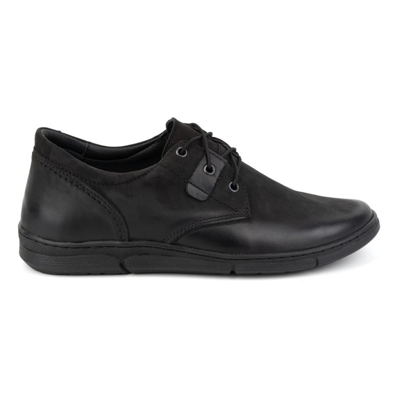 Olivier Scarpe casual con rialzo da uomo stringate, pelle, 237KZ+2,5 cm, nere nero