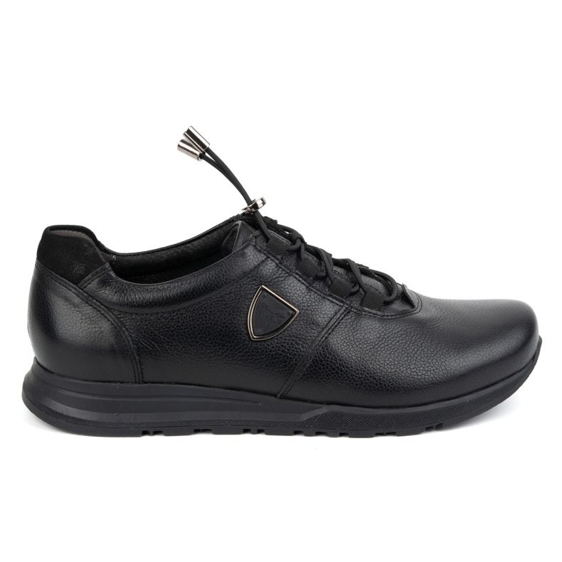 Kampol Scarpe da uomo in pelle 25/5 nere nero