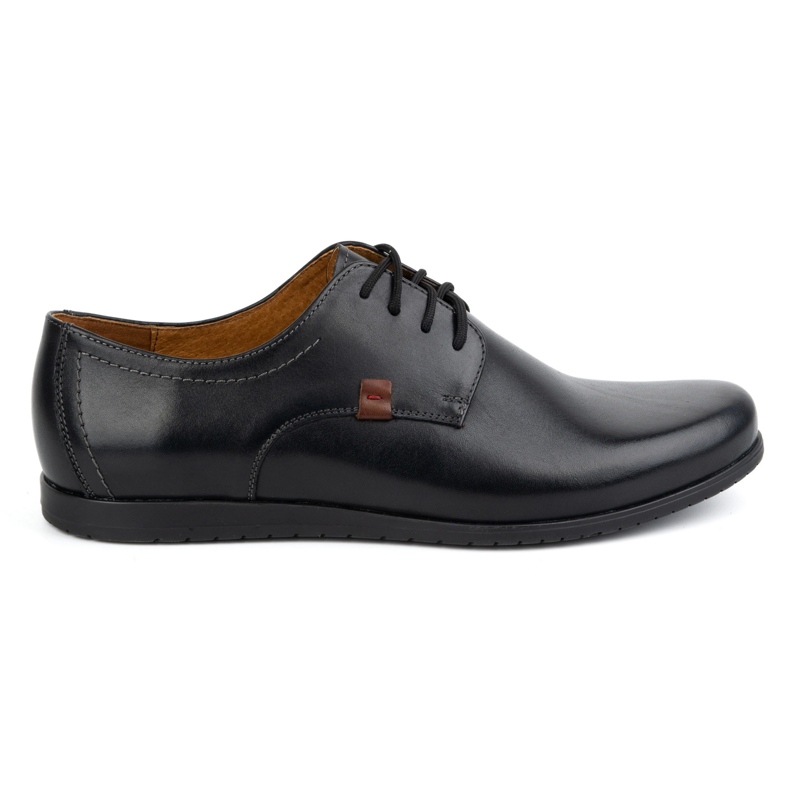 Scarpe eleganti in pelle da uomo KAMPOL Modello 326 nere nero