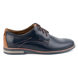 KOMODO Scarpe eleganti da uomo in pelle 825K, blu navy