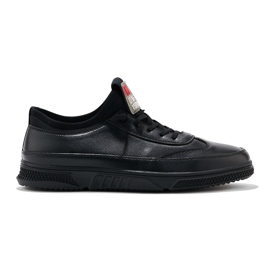 Scarpe stringate sportive da uomo nere nero