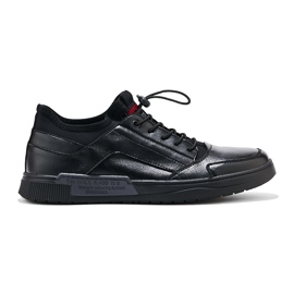 Scarpe stringate sportive da uomo nere nero