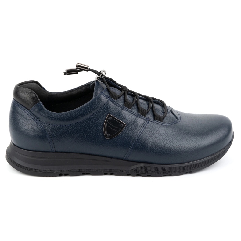 Scarpe da uomo in pelle KAMPOL 25/63 blu navy